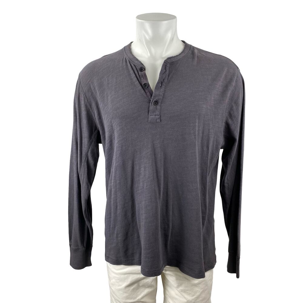 Rag & Bone Classic Flame Long Sleeve Sweater Sweatshirt Henley T-Shirt Top XL